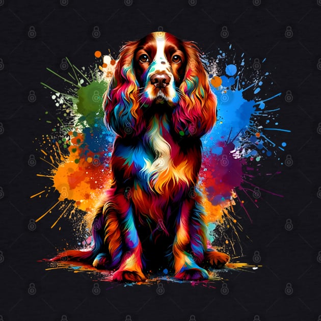 Sussex Spaniel Captured in Colorful Splash Art Style by ArtRUs